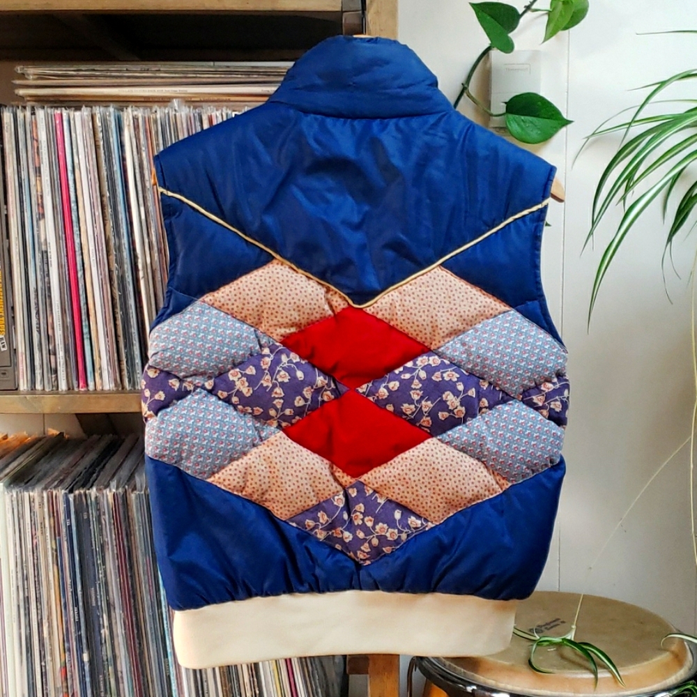Vintage Patchwork Down Vest